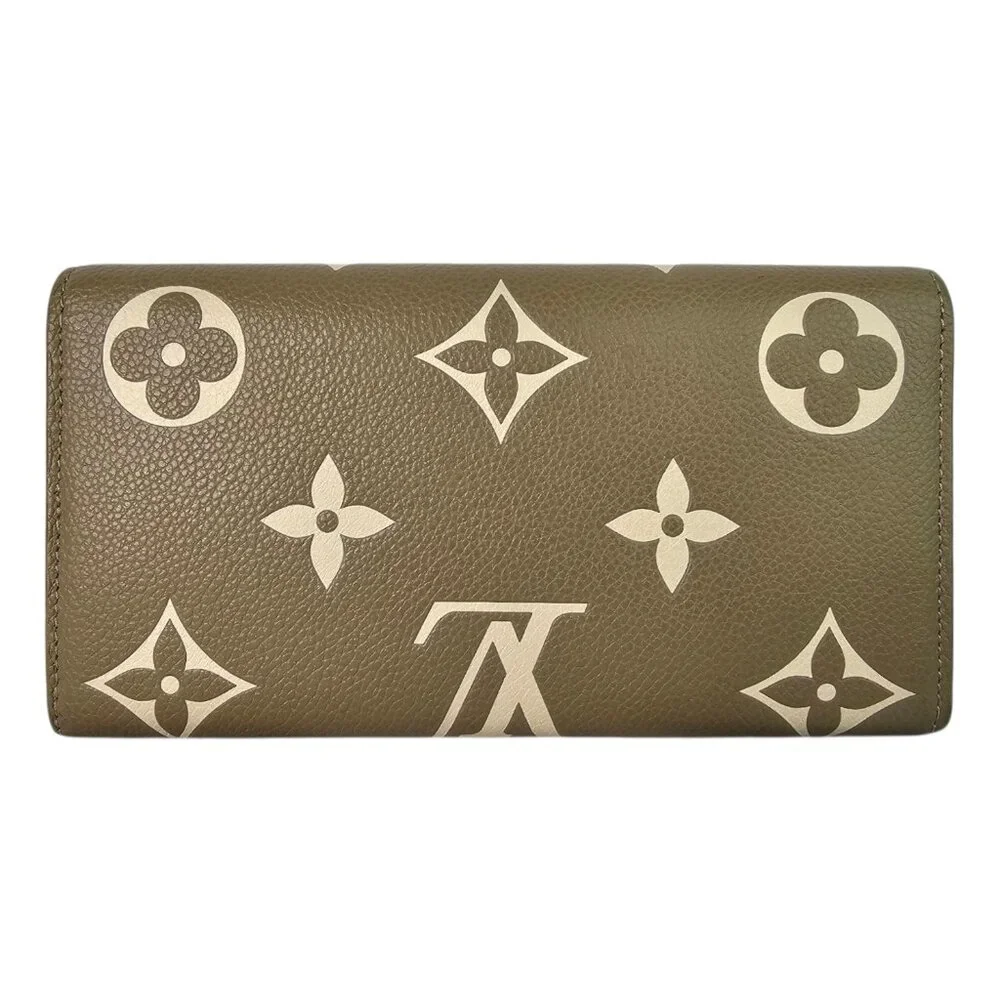 LOUIS VUITTON Bicolor Monogram Giant Sarah Wallet Tourterelle Gray Cream LV Bag - Picture 3 of 12